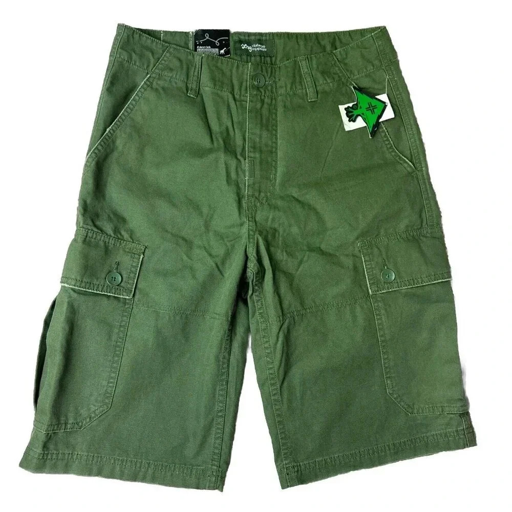 LRG RC Classic Cargo 2 Green Traditional Rise Loose Leg Men's Cargo Shorts Sz 30